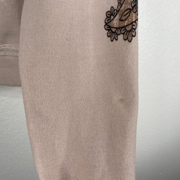 2B Free Zip Up Hoodie Juniors Butterfly Graphic Tan Size XS 90's Y2K - Picture 13 of 13